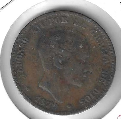 Monedas - EspaÃ±a - Alfonso XII (29-XII-1874/28-XI) - 26W - 1879 - 10 ct - Click en la imagen para cerrar