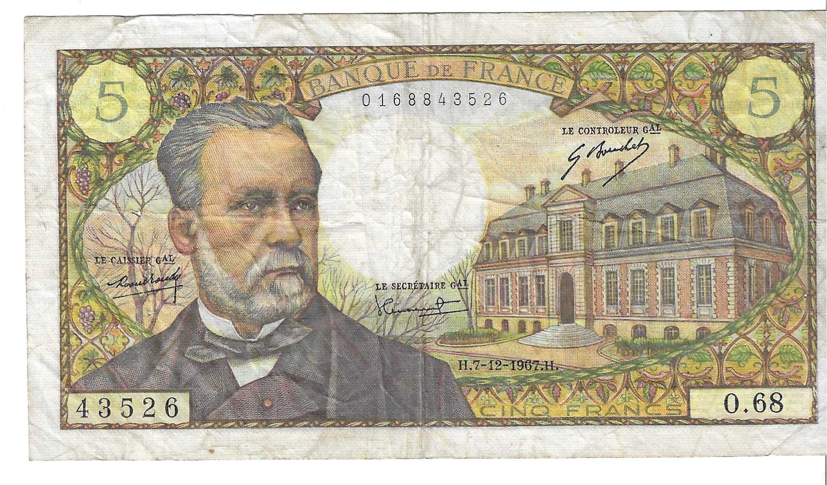 Billetes - Europa - Francia - 146 - MBC- - 1967 - 5 francos - Num.ref: 43526