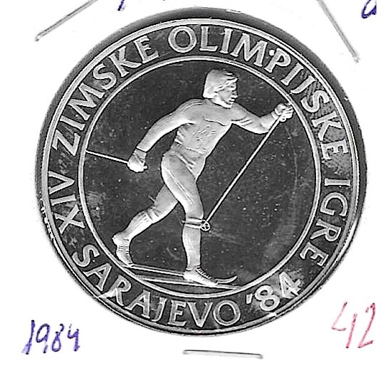 Monedas - Europa - Yugoslavia - 109 - 1984 - 500 dinara - plata - Click en la imagen para cerrar