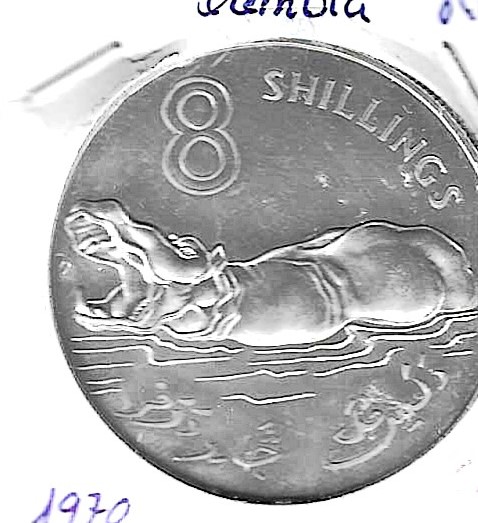 Monedas - Africa - Gambia - 7A - 1970 - 8 shilling - plata - Click en la imagen para cerrar
