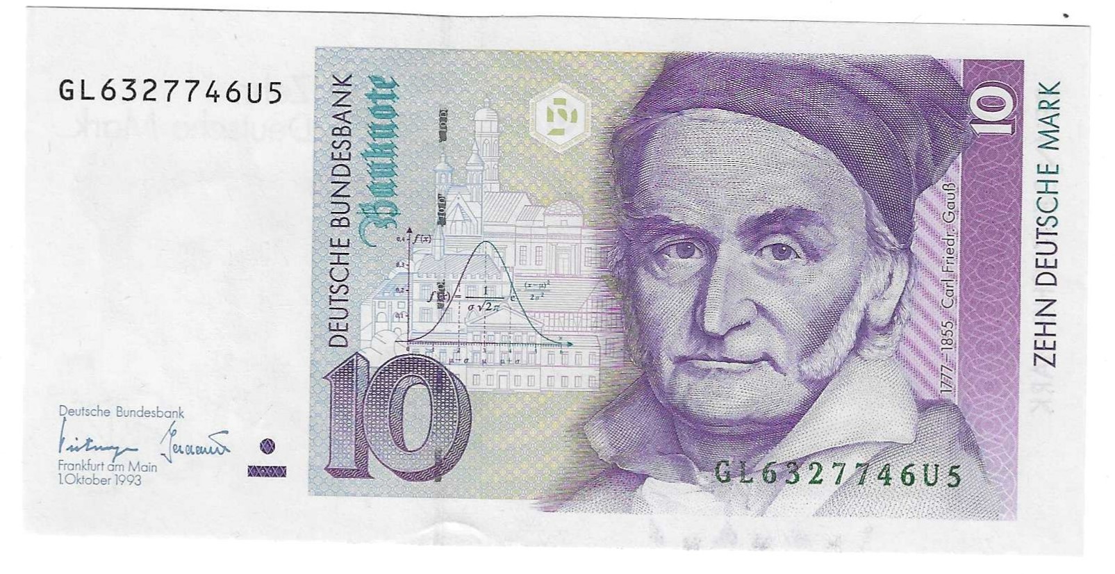 Banknotes - Europe - Alemania - 38c - SC - 10 marcos - Num.ref: GL6327746US