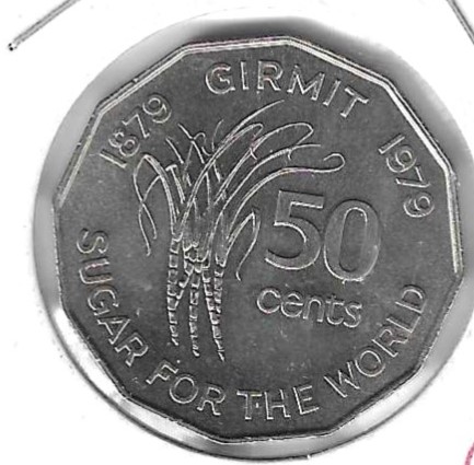 Monedas - Oceania - Islas Fiji - 44 - 1979 - 50 ct - Click en la imagen para cerrar