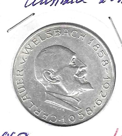 Monedas - Europa - Austria - 2884 - 1958 - 25 shilling - plata - Click en la imagen para cerrar