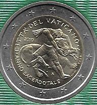 2&euro; - Vaticano - Año 2010 - A&ntilde;o Sacerdotal - Click en la imagen para cerrar