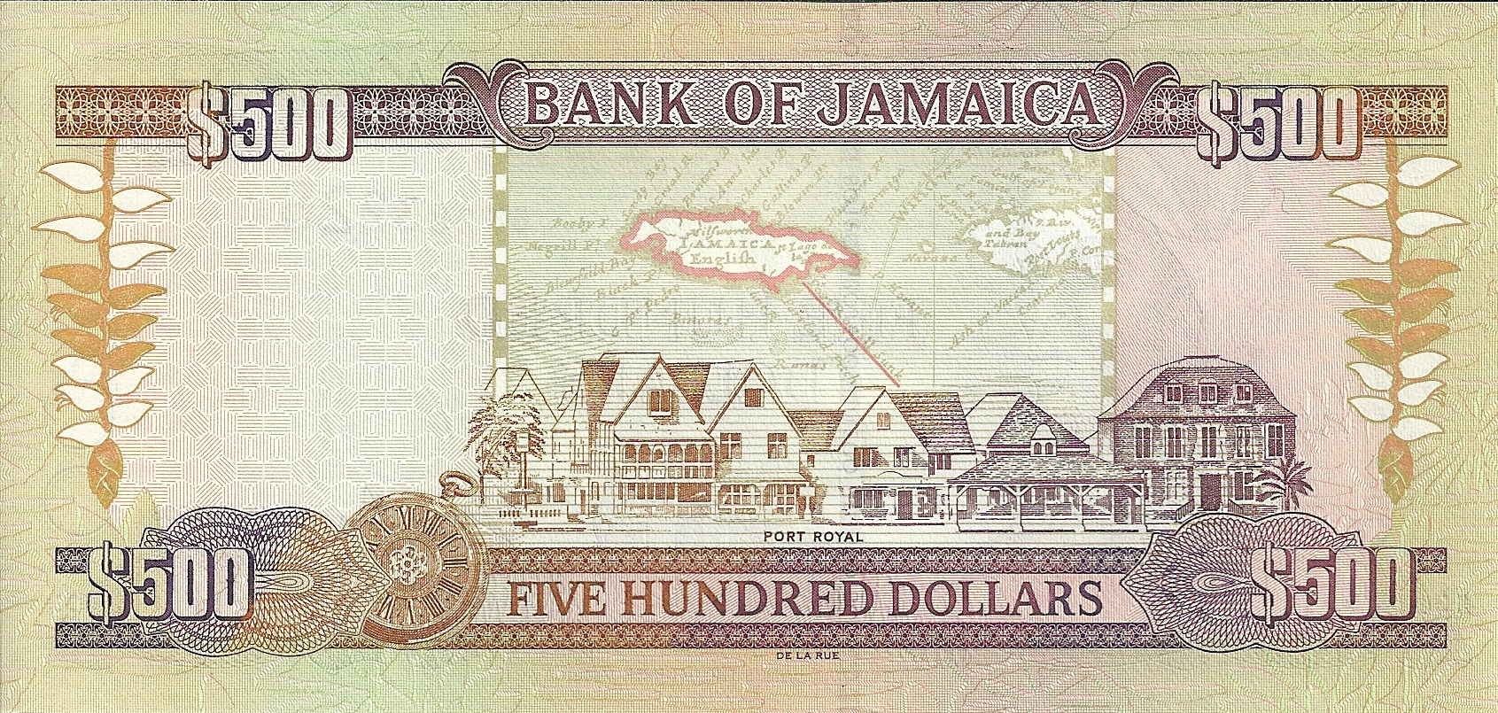 Billetes - America - Jamaica - 077 - sc - Año 2003 - 500 dolares - Click en la imagen para cerrar