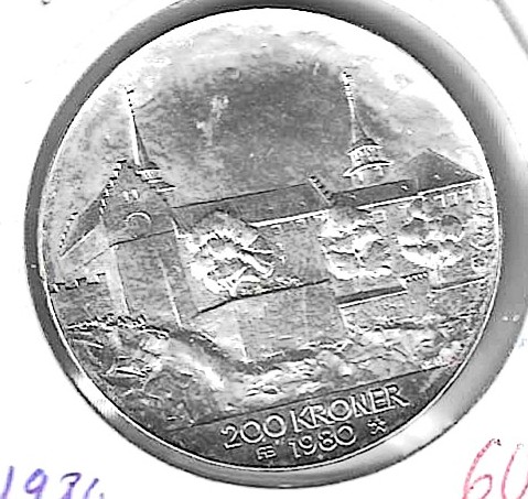Monedas - Europa - Noruega - 425 - 1980 - 200 coronas - plata - Click en la imagen para cerrar