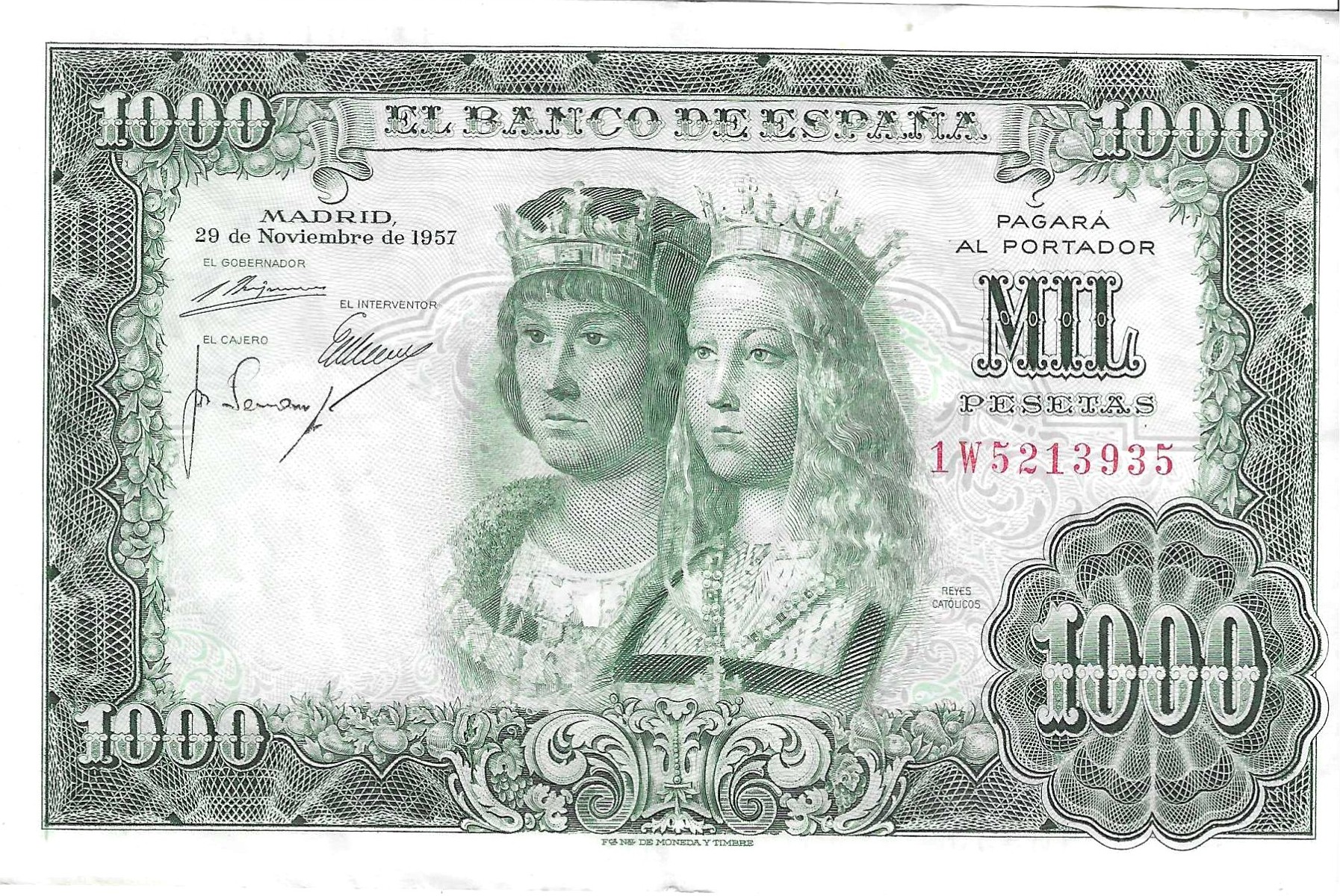Billetes - España - Estado Español (1936 - 1975) - 1000 ptas - 518 - MBC+ - 1957 - Num.ref: 1W5213935