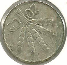 Monedas - America - Uruguay - 029 - Año 1942 - 20 ctm - Click en la imagen para cerrar