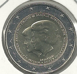 Monedas Holanda - Año 2013 - Principe y reina - Click en la imagen para cerrar