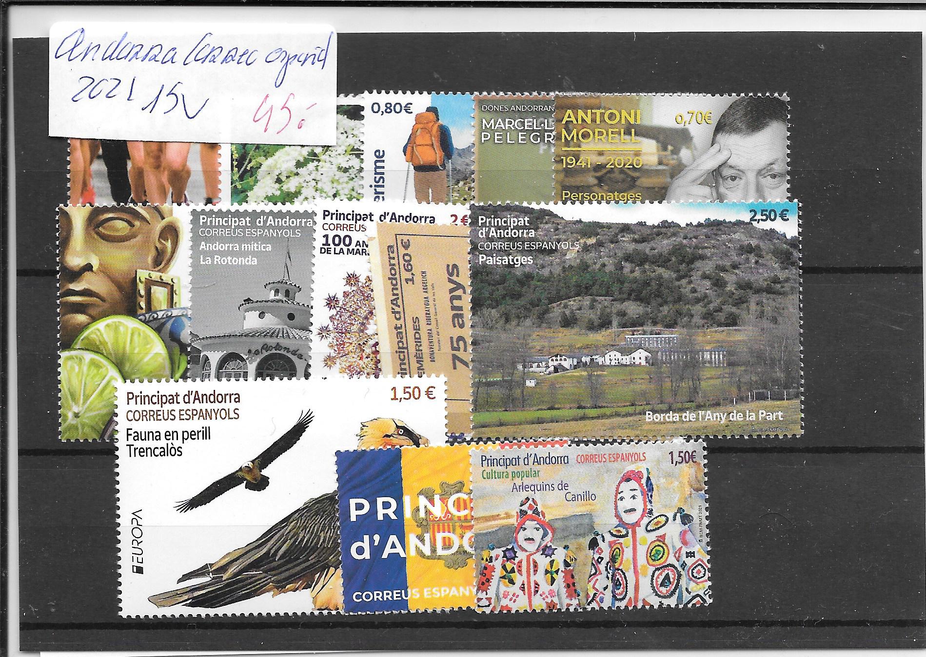 Sellos - Andorra - Correo EspaÃ±ol - AÃ±os completos -  - 2021 - **