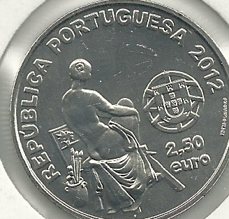 Monedas - Euros - 2,5 € - Portugal - SC - Año 2012 - Jose Malhoa - Click en la imagen para cerrar