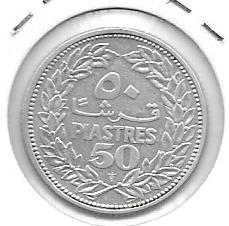 Monedas - Asia - Libano - 17 - 1952 - 50 piastras - Click en la imagen para cerrar