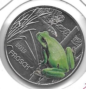 Monedas - Euros - 3€ - Austria - Año 2018 - Rana - Moneda coloreada - Click en la imagen para cerrar
