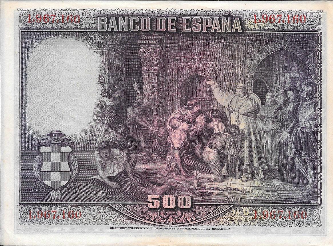 Billetes - EspaÃ±a - Alfonso XIII (1886 - 1931) - 372 - mbc+ - 500 ptas - Num.ref: 1967160 - Click en la imagen para cerrar