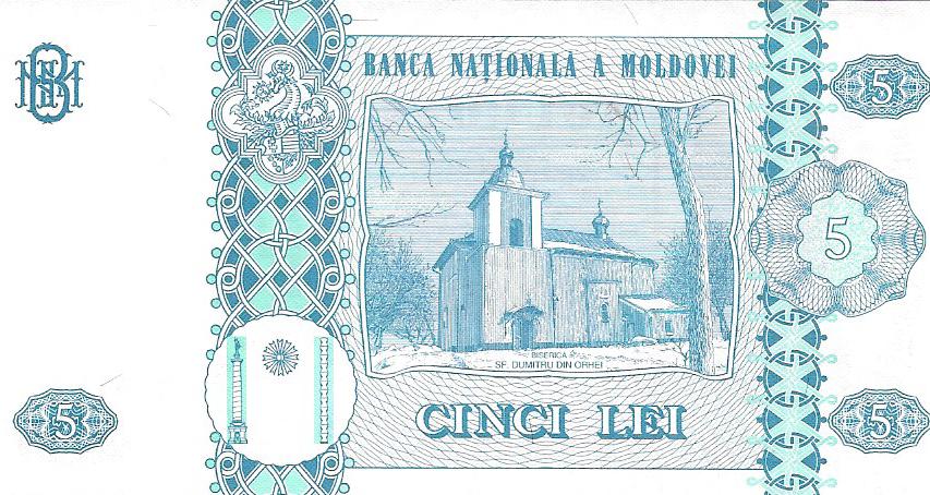 Billetes - Europa - Moldavia - 9 - SC - 2009F - 5 lei - Click en la imagen para cerrar