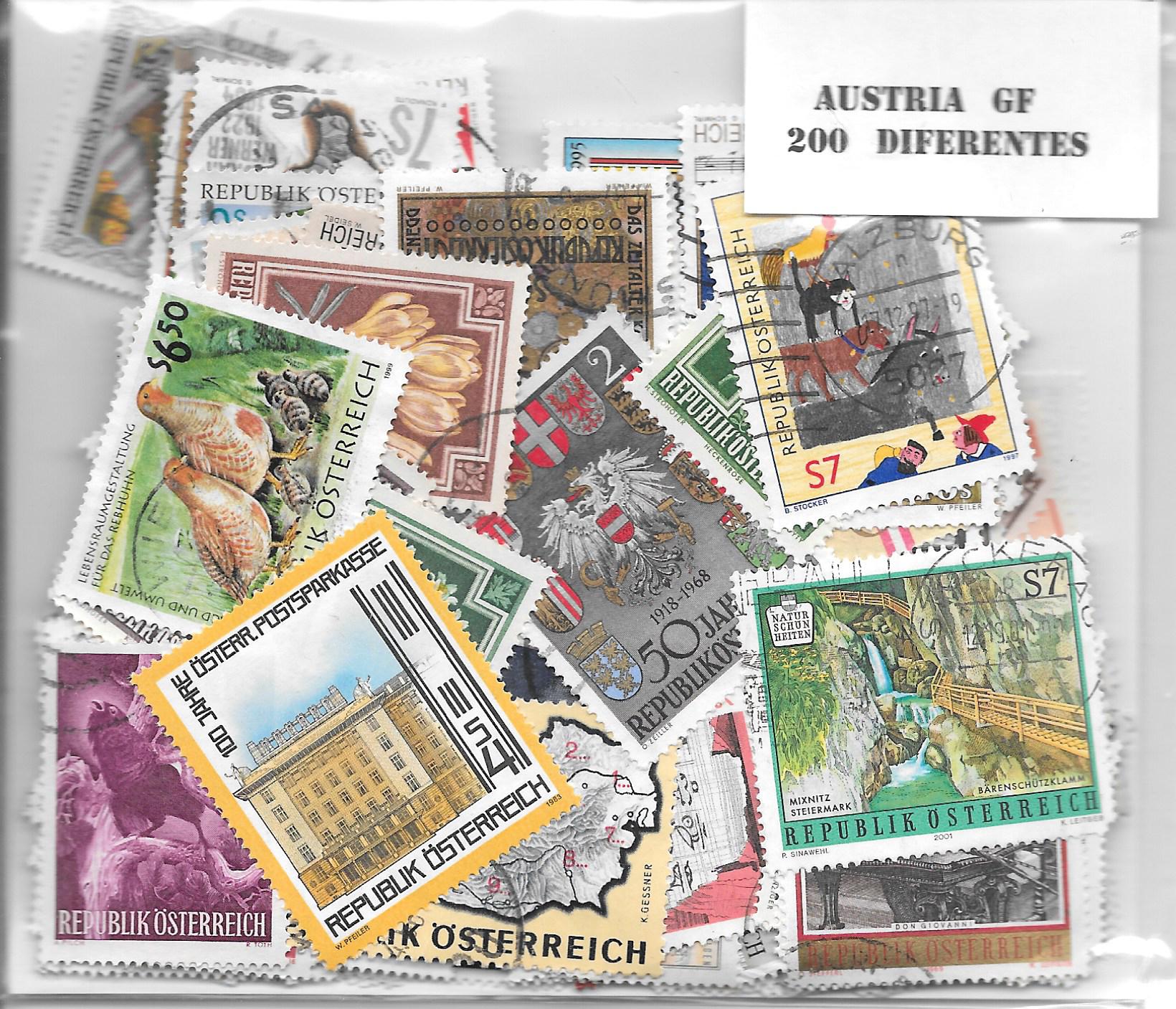 Paises - Europa - Austria GF - 200 sellos diferentes