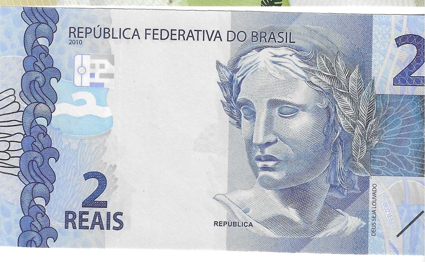 Banknotes - America - Brazil - 252F - SC - 2010 - 2 reales - Num.ref: JE057910490