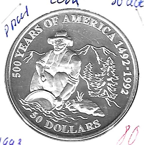 Monedas - Oceania - Islas Cook - 170 - 1993 - 50 dolares - plata - Click en la imagen para cerrar