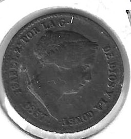 Monedas - EspaÃ±a - Isabel II (1833 - 1868) - 62 - 1857 - 10 ct real - Segovia - Click en la imagen para cerrar