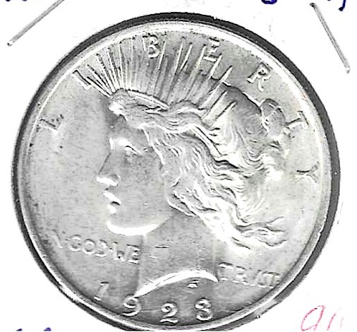 Monedas - America - Estados Unidos - 150 - 1923 - dolar - plata - Click en la imagen para cerrar