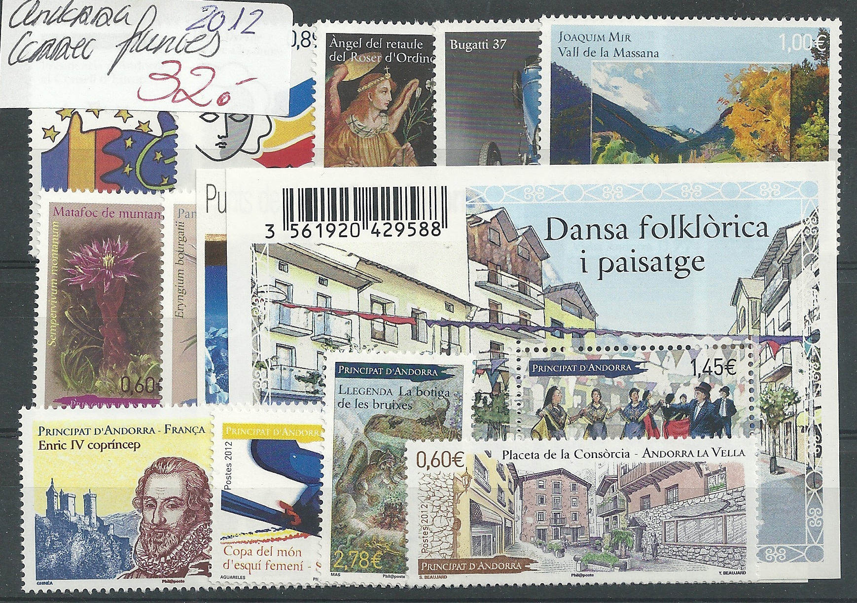 Andorra - Correo Francés - Años completos - Año 2012