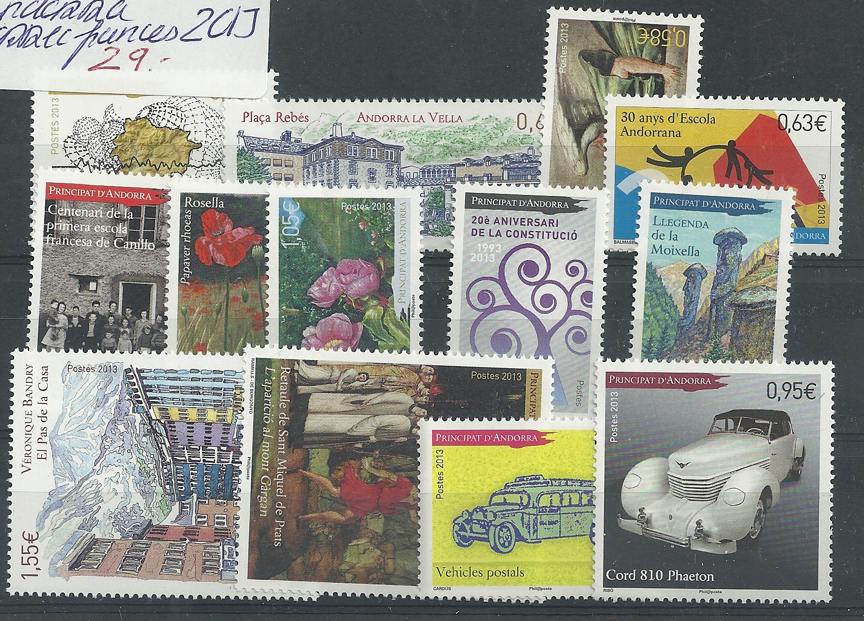 Andorra - Correo Francés - Años completos - Año 2013