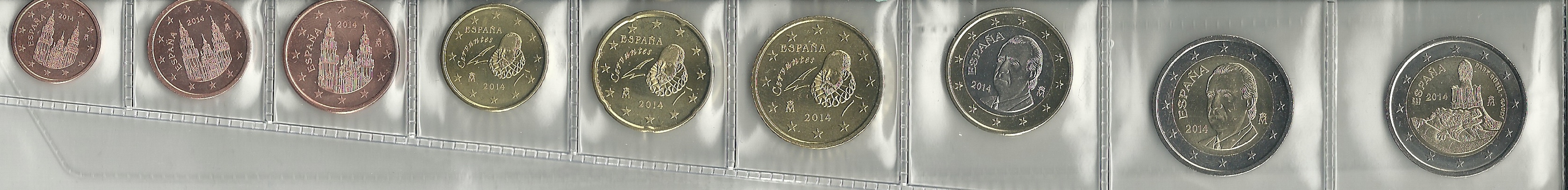 <div>Monedas - Euros - Colecci&oacute;n en tiras - Espa&ntilde;a - sc - A&ntilde;o 2014 - Coleccion  de10 monedas</div>