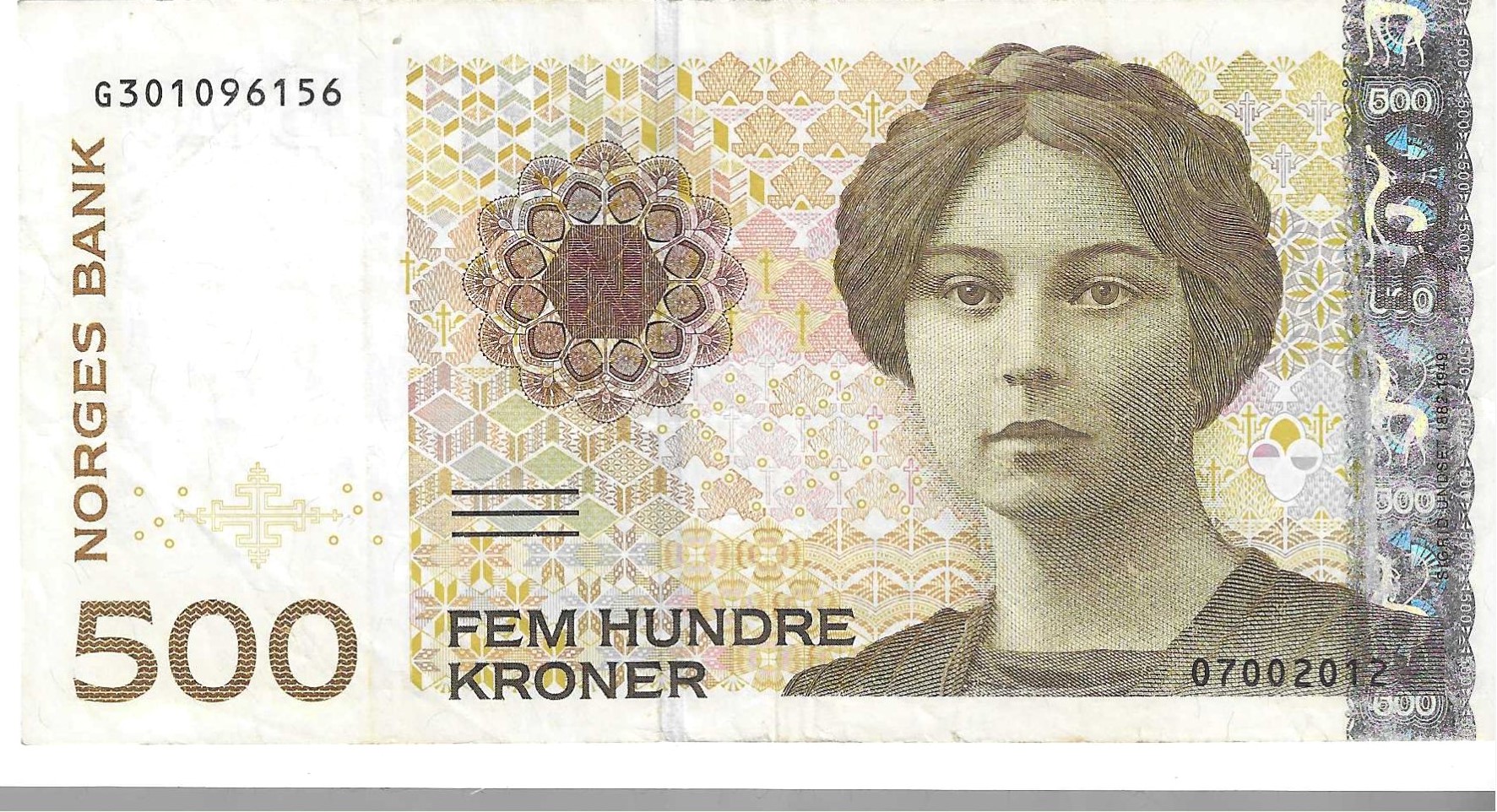 Billetes - Europa - Noruega - 51a - MBC - 1999 - 500 corona - Num.ref: 07002012