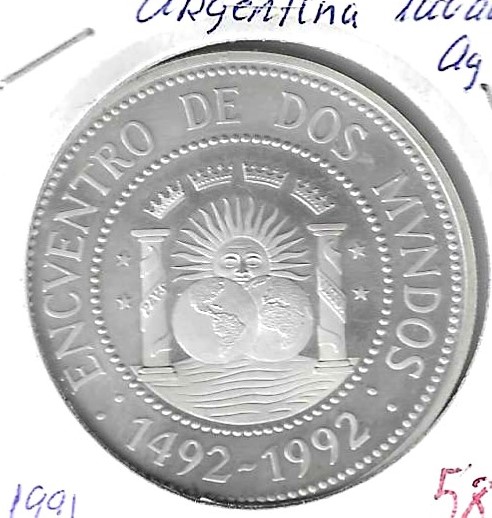 Monedas - America - Argentina - 106 - 1991 - 1000 autrales - plata - Click en la imagen para cerrar
