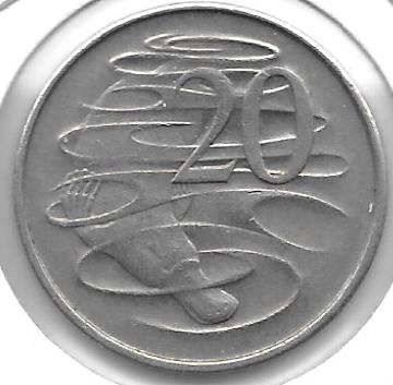 Monedas - Oceania - Australia - 82 - 1974 - 20 Ct - Click en la imagen para cerrar