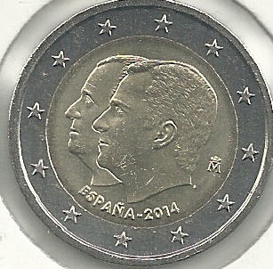Monedas - Euros - 2&euro; - España - sc - 2014 - Felipe VI - Click en la imagen para cerrar