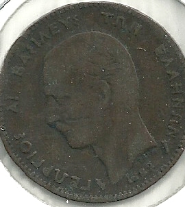 Monedas - Europa - Grecia - 54 - Año 1882 - 5 Lepta - Click en la imagen para cerrar