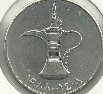 Monedas - Asia - Emiratos Arabes Unidos - 6.1 - Año 1988 - Dirham - Click en la imagen para cerrar