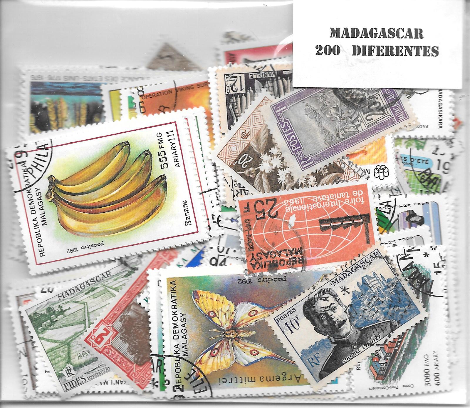 Paises - Africa - Madagascar - 200 sellos diferentes
