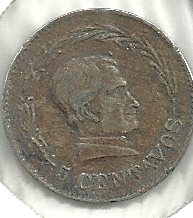 Monedas - America - Ecuador - 65 - Año 1924 - 5 Ctv - Click en la imagen para cerrar