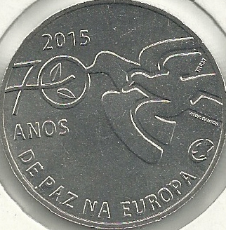 Monedas - Euros - 2,5&euro; - Portugal - A&ntilde;o 2015 - 70 a&ntilde;os de paz - Click en la imagen para cerrar
