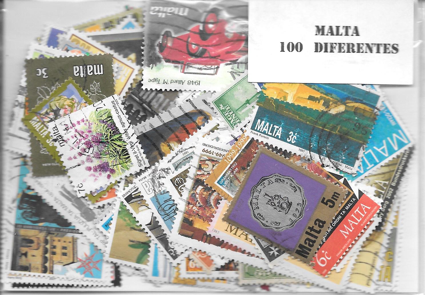 Countries - Europe - Malta - 100 different stamps