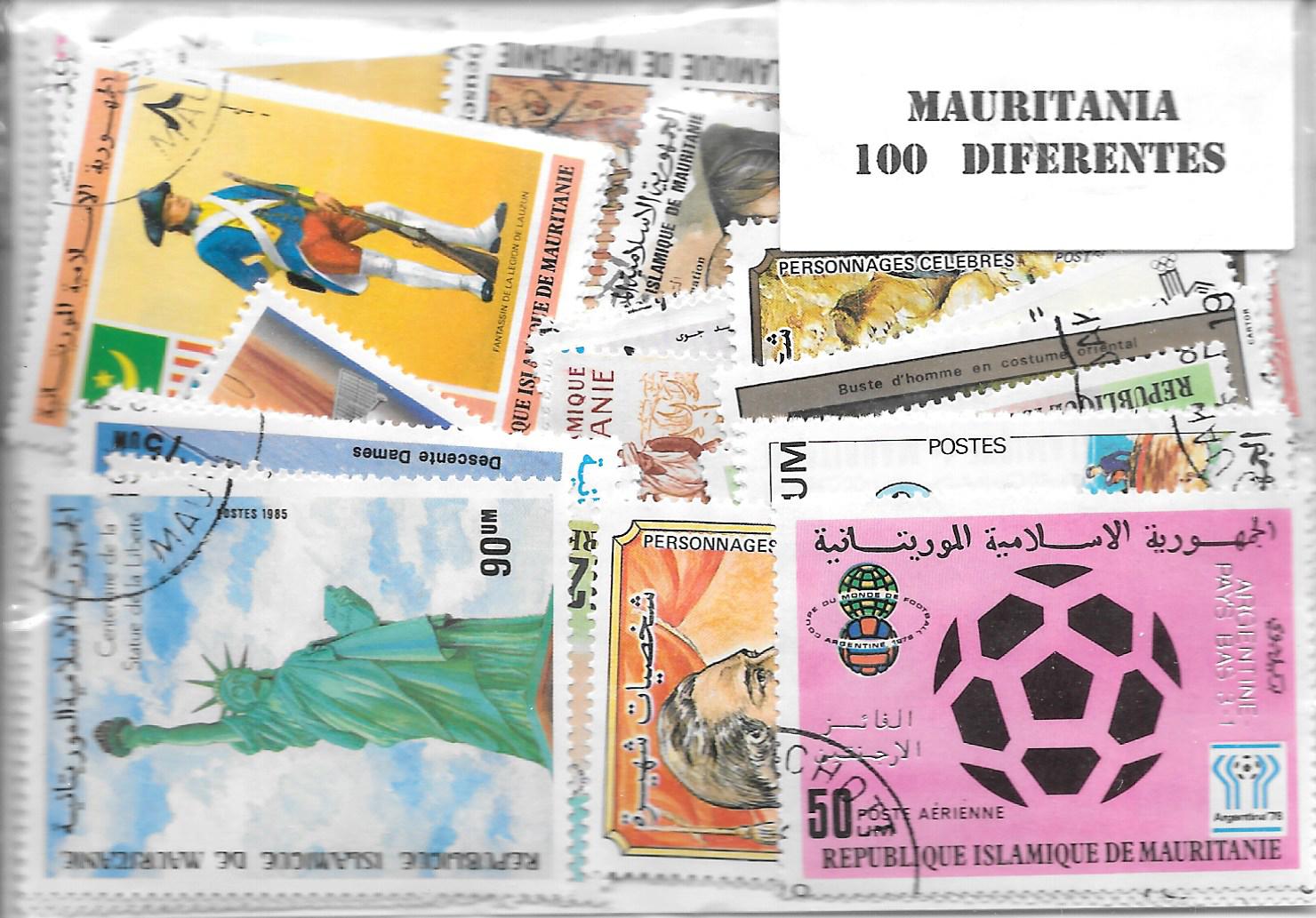 Countries - Africa - Mauritania - 100 different stamps
