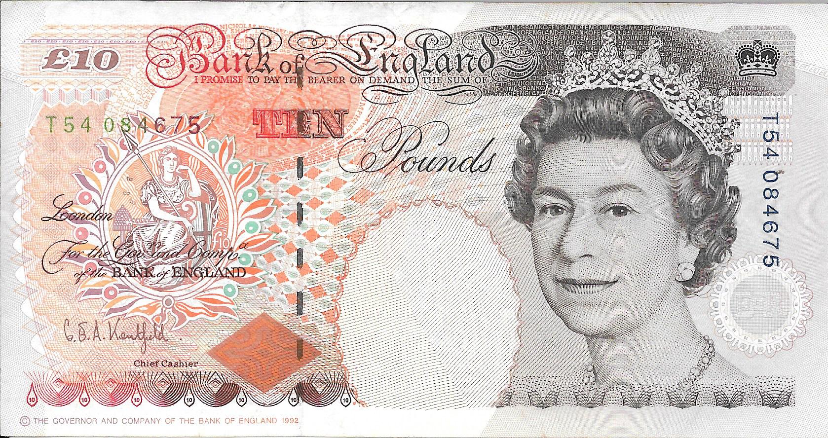 Billetes - Europa - Inglaterra - 389 - sc - 2000-12 - 10 pounds - Num.ref: T54084675