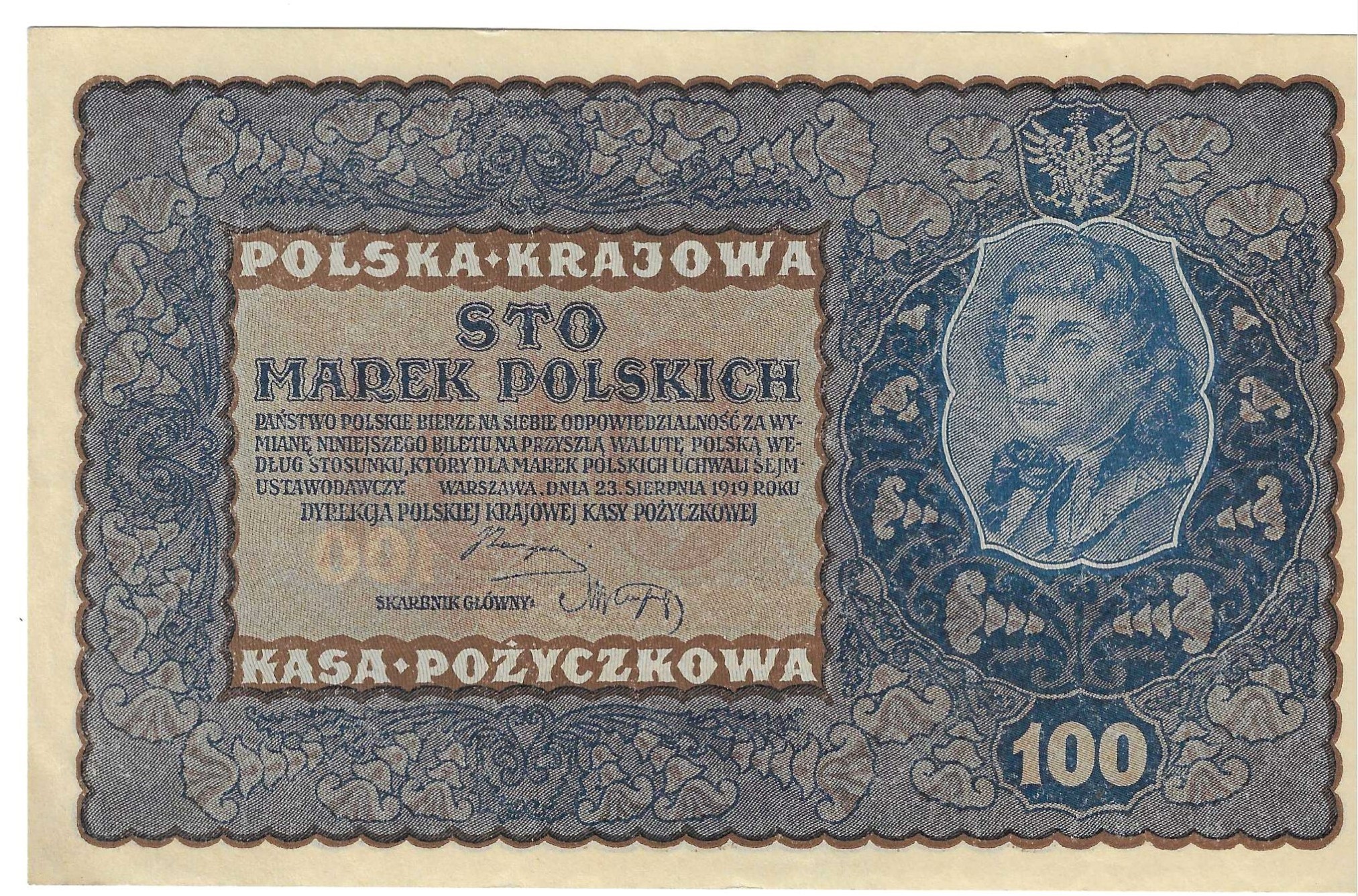 Biglietti - Europa - Polonia - 27 - SC - 1919 - 100 marek - Num.ref: 625662