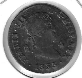 Monedas - EspaÃ±a - Fernando VII (1808 - 1833) - 121 - 1833 - 4 maravedis - Segovia - Click en la imagen para cerrar