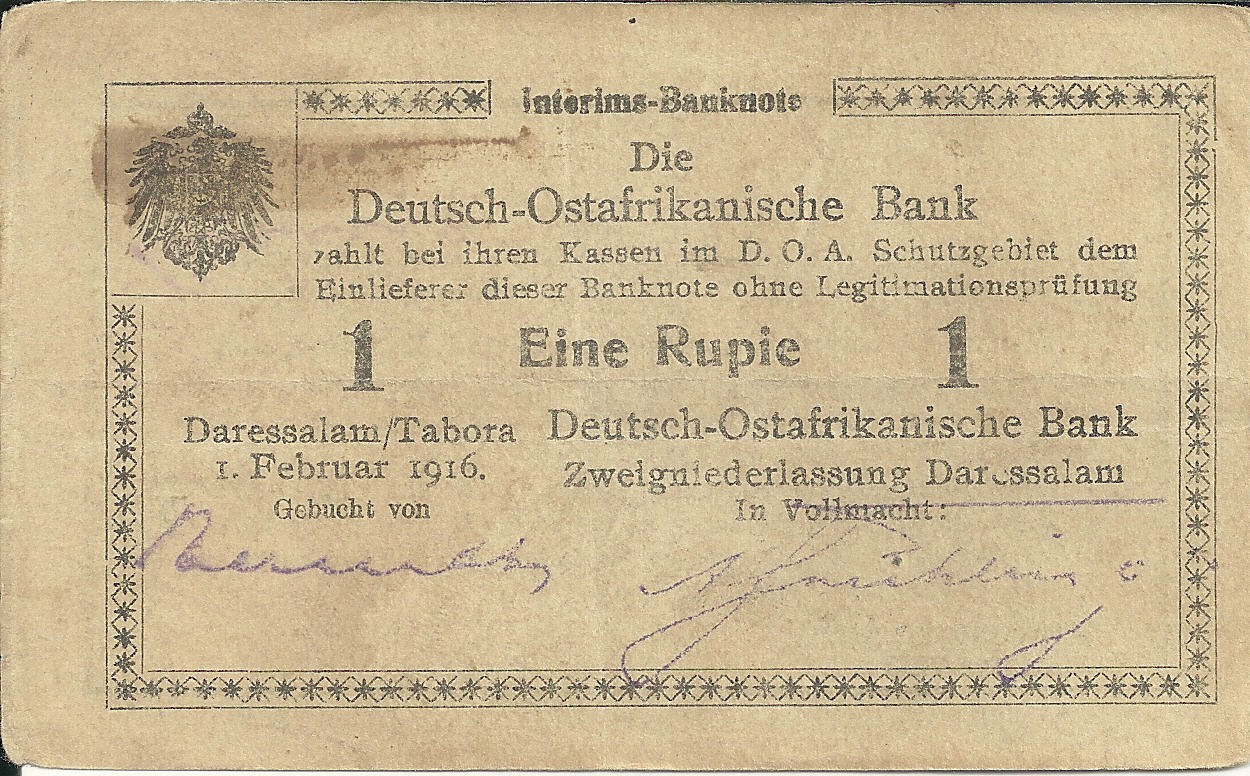 Billetes - Europa - Alemania Africa del Este - 19F3 - MBC - Año 1916