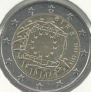 Monedas - Euros - 2€ - Irlanda - Año 2015 - Bandera - Click en la imagen para cerrar