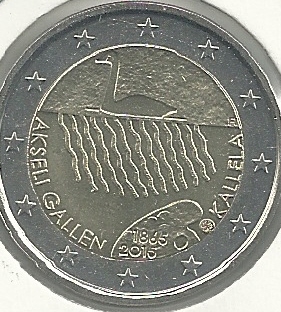 Monedas - Euros - 2&euro; - Finlandia - A&ntilde;o 2015 - Akseli Gallen - Click en la imagen para cerrar