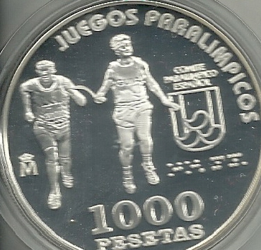 Monedas - Espa&ntilde;a - Juan Carlos I (pesetas) - Estuches oficiales - A&ntilde;o 2000 - 1000 Pesetas - Juegos Paralimpicos - Click en la imagen para cerrar