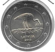 Monedas - Euros - 2€ - Letonia - Año 2015 - Cigüeña - Click en la imagen para cerrar