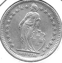 Monedas - Europa - Suiza - 021 - Año 1944 - 2 francos - Click en la imagen para cerrar