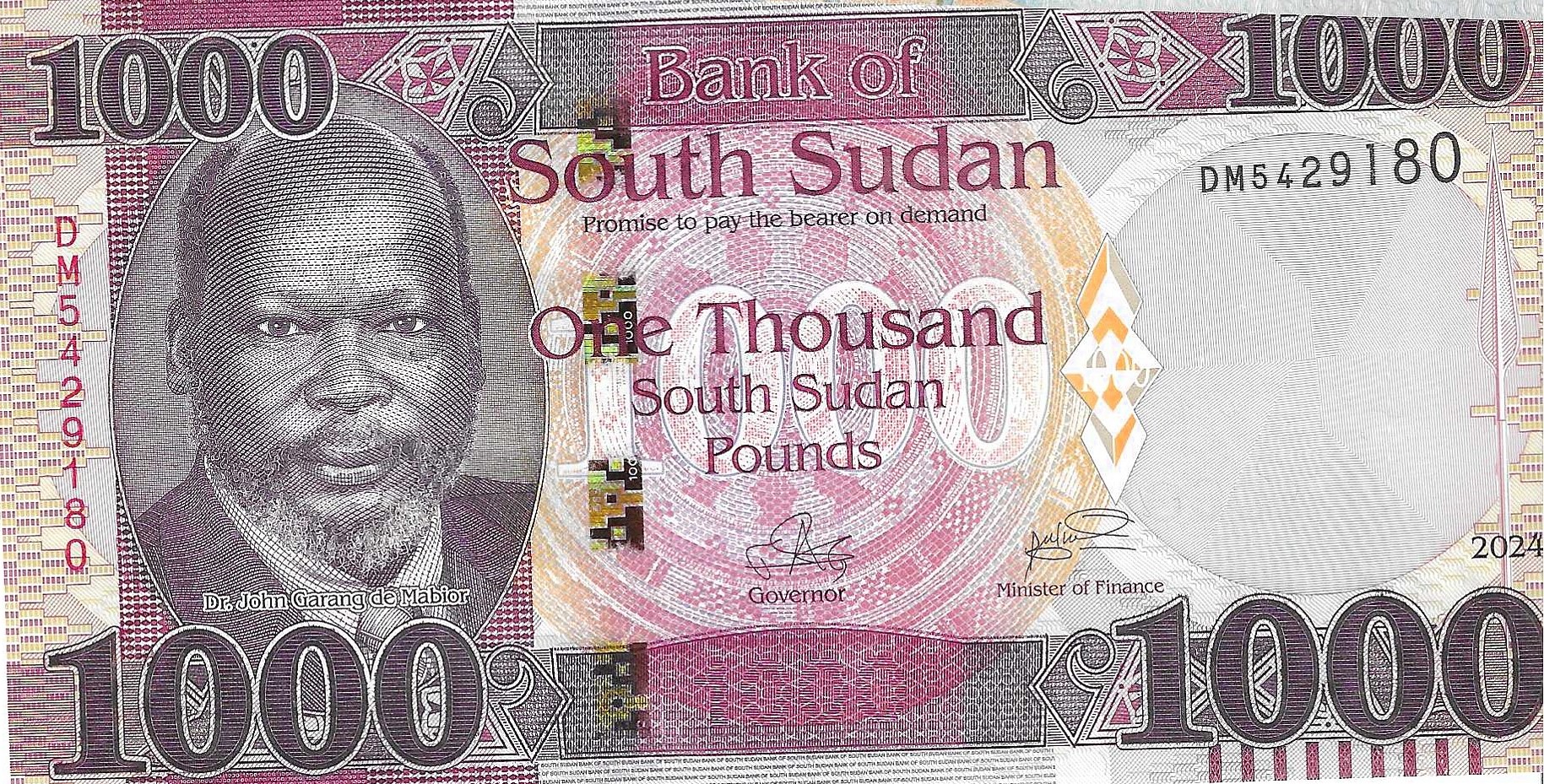 Billetes - Africa - Sudan del Sur - 21 - SC - 2024 - 1000 pounds - Num.ref: DM5429180