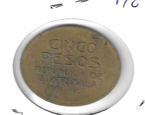 Monedas - America - Guatemala - 234 - 1923 - 5 pesos - Click en la imagen para cerrar