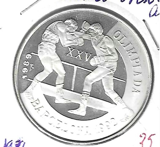 Monedas - America - Cuba - 224.1 - 1989 - 5 pesos - plata - Click en la imagen para cerrar